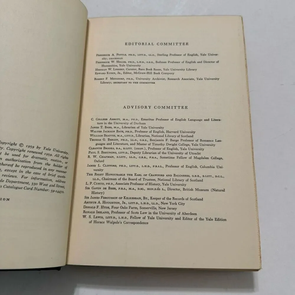 Boswell for the Defence 1769- 1774 edited by William K. Wimsatt Jr. (1959, 1st)